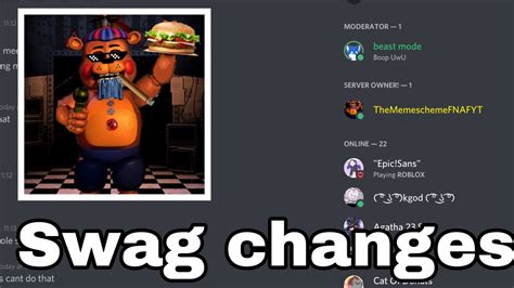 My Fnaf Discord Has Epic New Changes Join Link In Description