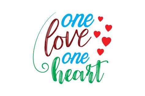 One Love One Heart Graphic By Thelucky · Creative Fabrica