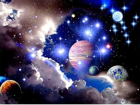 Outer Space Diamond Painting Cross Paintings Planets Wallpaper Painting