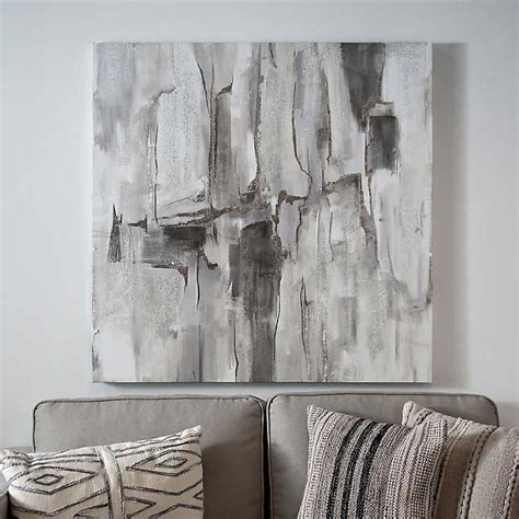 Silver Abstract Canvas Art From Kirklands Abstract Canvas Art