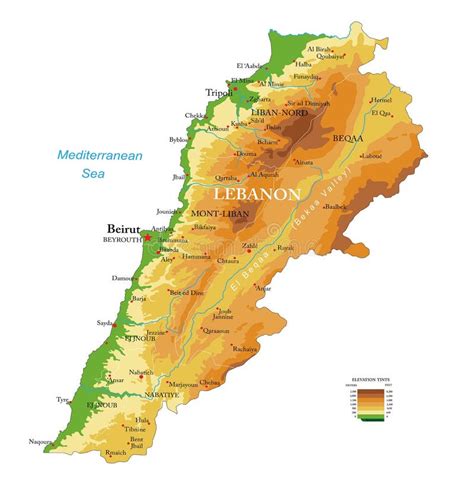 Lebanon Map Stock Vector Illustration Of Asia Cartography 31411226
