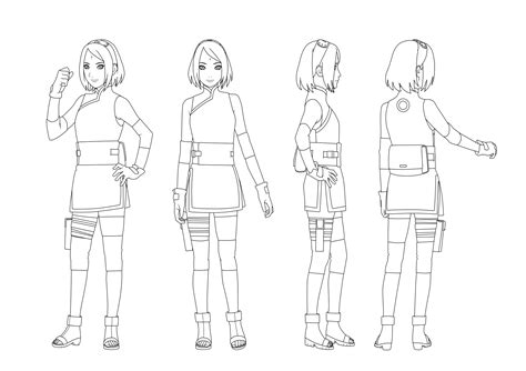 Sakura Haruno 19 Outfit 1 Outlines By Sunakisabakuno On Deviantart