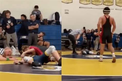 Wrestler Puts Opponent To Sleep With Anaconda Choke In Wrestling Match