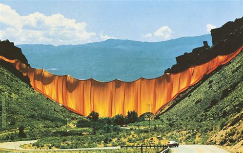Christo Und Jeanne Claude Valley Curtain 1972 Poster Kunstdruck Bei