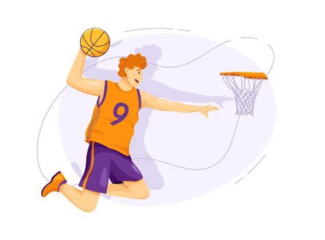 Basketball Flat Vector Illustration Concept By Hoangpts On Dribbble