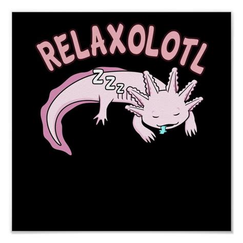A Pink And White Lizard With The Words Relaxolot On Its Back