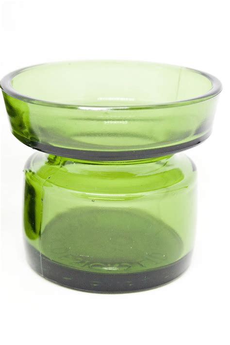 dansk green glass candle holder pair jens quistgaard denmark etsy