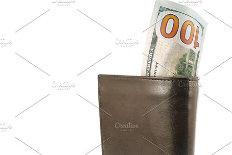 100 Dollar Bill In Leather Wallet 100 Dollar Bill Dollar Bill Money