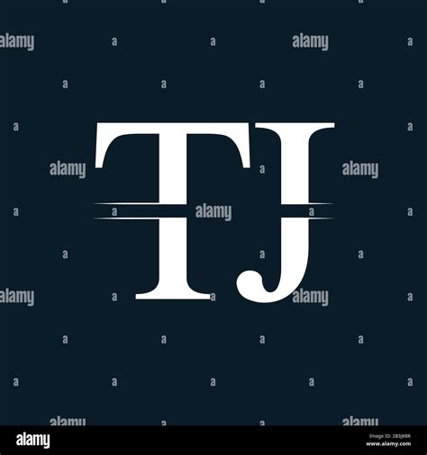 Initial Letter Tj Logo Design Vector Template Linked Typography Tj