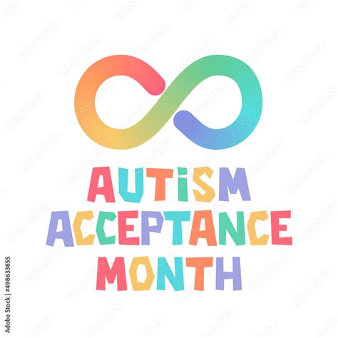 Autism Acceptance Month Card Infinity Symbol Of Autism Accepting