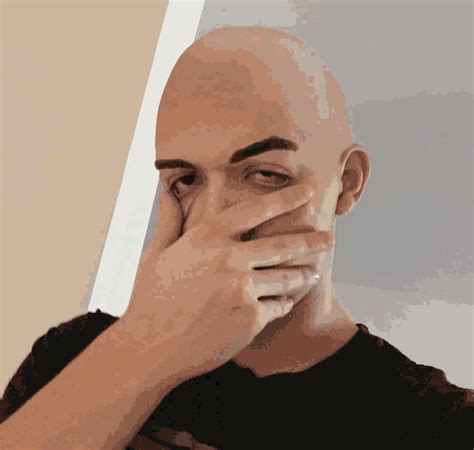 Bald Hide Face GIF Bald Hide Face Tear Discover Share GIFs