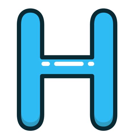 Alphabet Blue H Letter Letters Icon