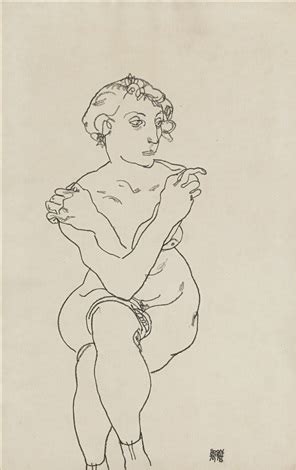 Sitzender akt mit überkreuzten armen und beinen Seated female nude arms and legs crossed par