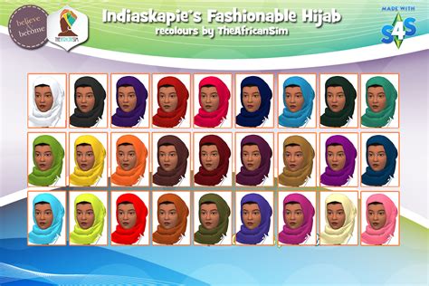 My Sims 4 Blog Fashionable Hijab Recolors By Theafricansim
