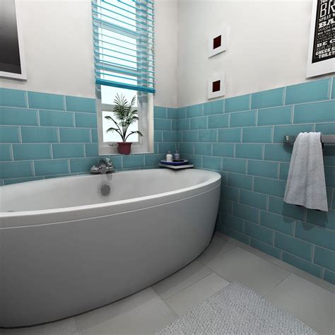 Stylish & affordable bathroom floor tiles, wall tiles & shower tiles. Euston Square Blue Tiles | Walls and Floors (With images ...