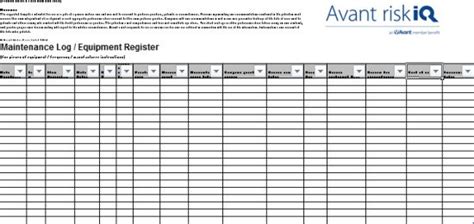 Equipment Maintenance Log Template 20 Free Templates In Word Pdf And