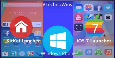 Kitkat Launcher E Ios 7 Launcher Para Windows Phone 8 Techno Wins