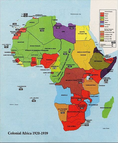 Colonial Africa Pre Wwii Africa Map Africa Map