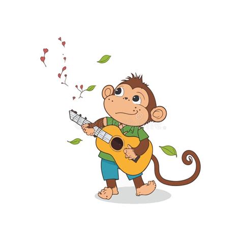 Cartoon Monkey Playing Guitar Stock Illustrations 86 Cartoon Monkey