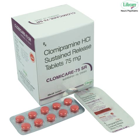 Clomipramine Hcl Sustained Release Tablets 75 Mg Manufacturer