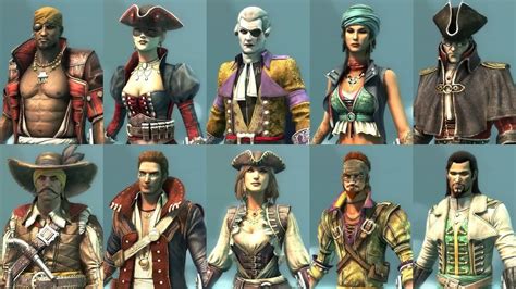 Wanted All AC4 Multiplayer Characters Guilty To Sail Under The Black