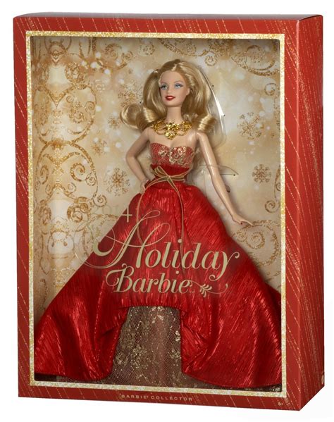 Holiday Barbie Doll 2014 In Posh Princess Red And Gold Satin Gown Mattel