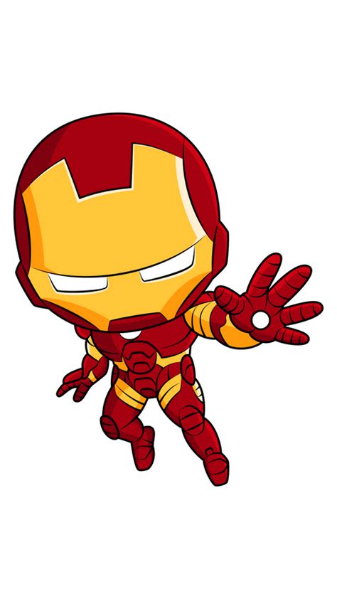 Iron Man Chibi Superhero Marvel Comics Ferro Ironman Chibi Ilustração