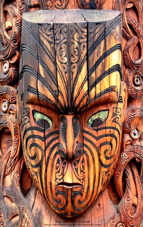 Maori Carving By Twilightangel Tiki Art Polynesian Art Maori Art