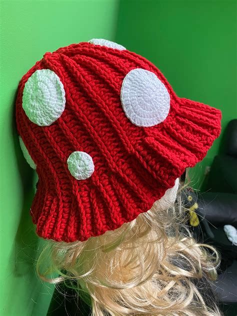 Summer Mushroom Crochet Hat Tik Tok Etsy