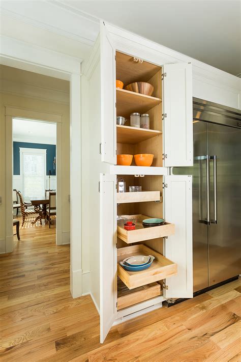 Wooden kitchen food utility trolley cart drawer 2 shelves cabinet rack white au. Kitchen Pantry Cabinets with Pull-Out Trays & Shelves