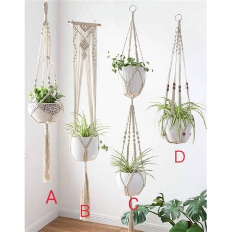 Jual Gantungan Pot Tali Macrame Tanpa Pot Dan Bunga Hanya Tali Bisa Request Warna Tali Shopee