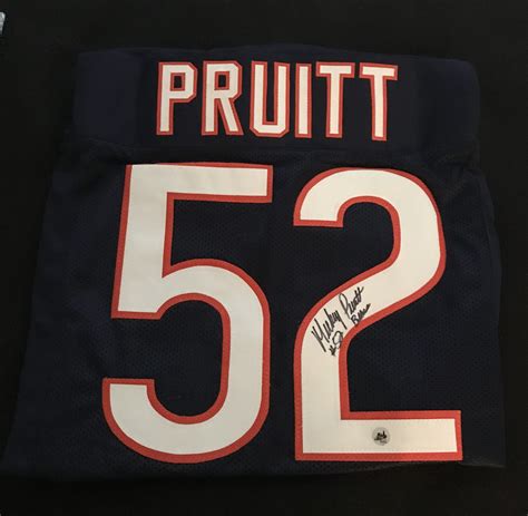 Mickey Pruitt Signed Xl Navy Chicago Jersey With Csac Coa Chicagoland