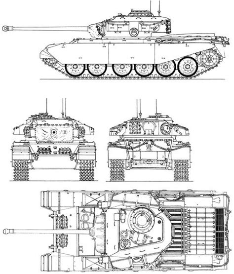 Centurion Mki A41 Tank Drawing Tanks Military Blueprints