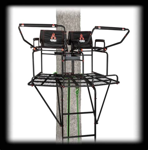 The Hang Out Deluxe Wrap Around Two Person Ladder Stand Primal Treestands