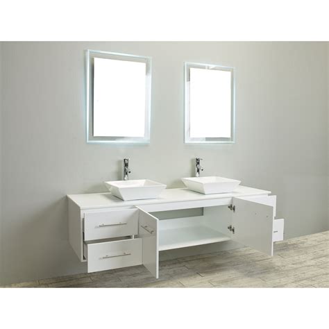 72 columbia double vanity, glossy white, radiant gold. Totti Wave 72-Inch White Modern Double Sink Bathroom ...