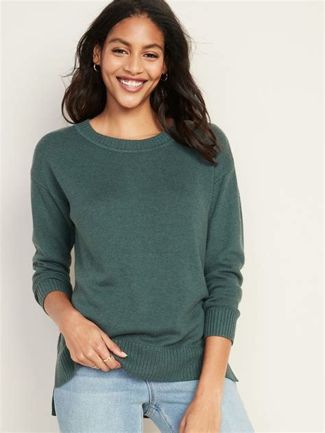 Drop Shoulder Crew Neck Sweater For Women Old Navy Sweaters For