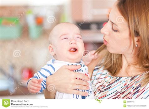 Upset Baby Boy Stock Image Image Of Attention Holding 59230763