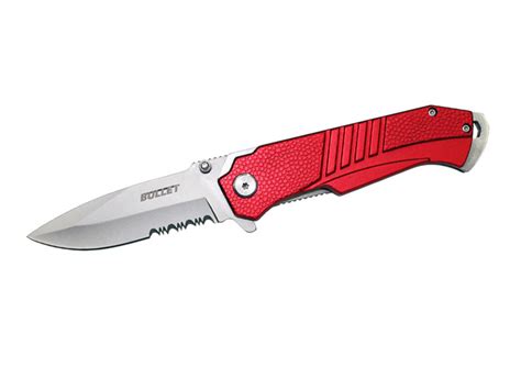 Bullet Spring Assisted Opening Knife Red