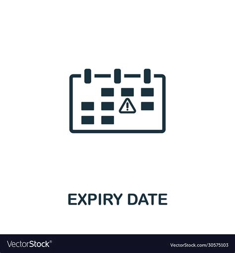 Expiry Date Icon Simple Element From Intellectual Vector Image