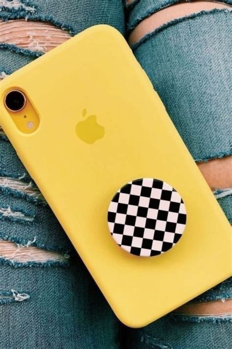 Vsco Girls Cute Casual Aesthetic Iphone Xr Yellow Silicone Case Mobile