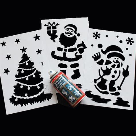 Printable Window Snow Spray Stencils Christmas Stencil Patterns Print