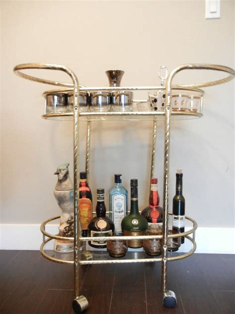 Mad Men Gold Bar Cart Gold Chrome Drinks By Notmadeinchinafinds