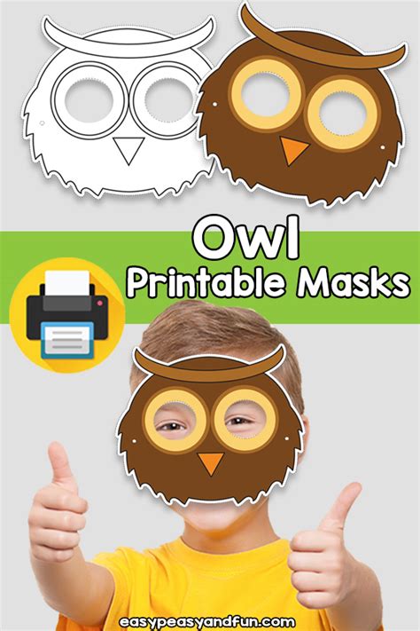 Printable Owl Mask Template Easy Peasy And Fun Membership