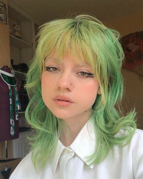 Colored Hair In 2020 Hair Inspo Color Aesthetic Hair Green Hair