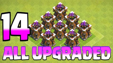 Clash Of Clans - UPGRADED ALL LVL 14 ARCHER TOWERS!! - YouTube