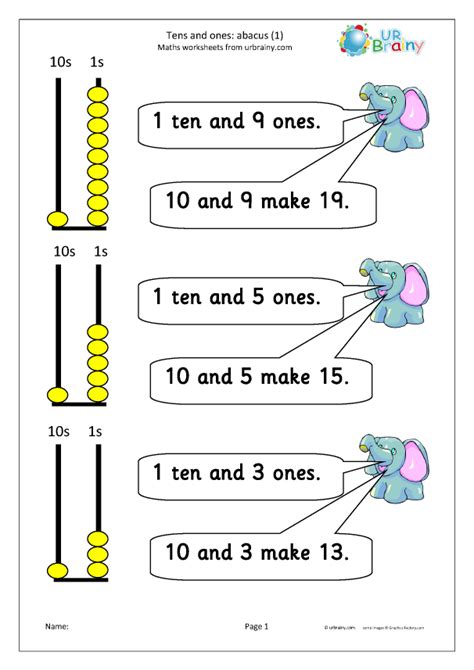 Abacus Tens And Ones 1 Reading And Writing Numbers Maths
