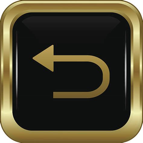 Black Gold Return Button Illustrations Royalty Free Vector Graphics