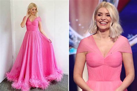 Holly Willoughby Stuns In Daring Low Cut Bright Pink Dress On Dancing On Ice The Irish Sun