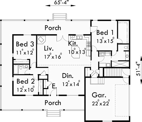 One Level House Plans House Plans With Basements