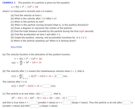 solved example 1 the position of a particle is given by the